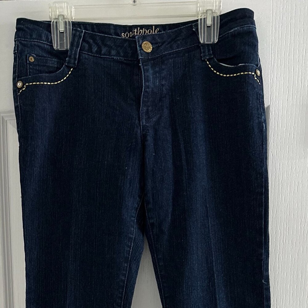 Southpole Flare Jeans Size 13 Blue Stretch Denim Y2K Retro Flap Pocket Mid Rise